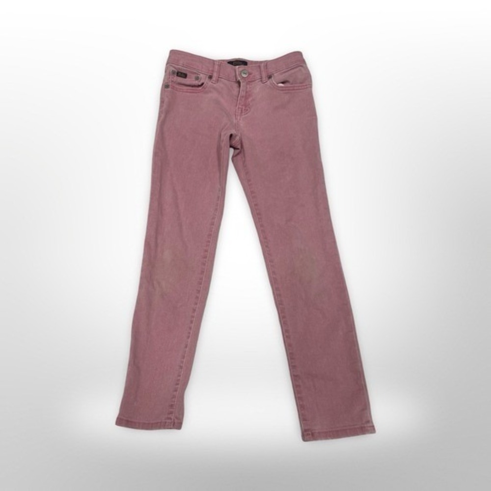 Polo Ralph Lauren Girls Pink The Tompkins Skinny Jeans Size 10 casual feminine‎